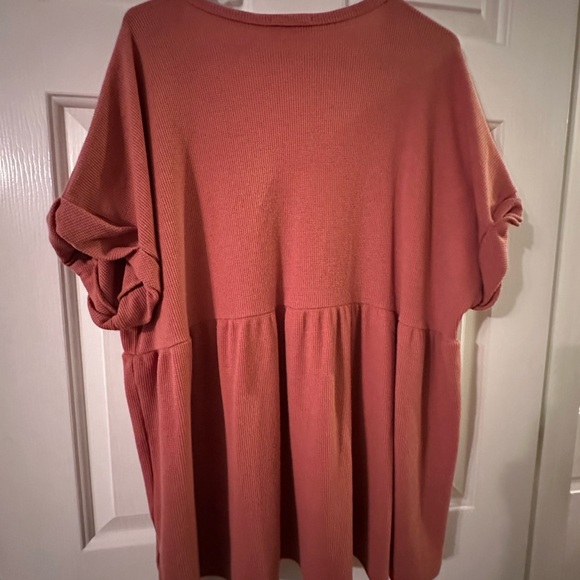 Entro Pink Boxy Ruffled Blouse - Picture 6 of 6